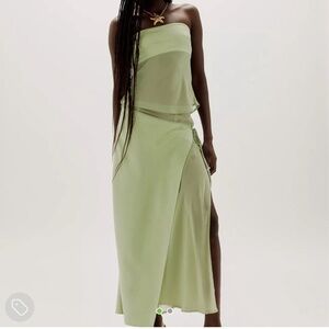 Ownley Ricky Set In Sage Green (top and maxi skirt)